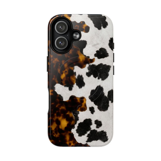 Tortoiseshell + Cowhide Magnetic Case