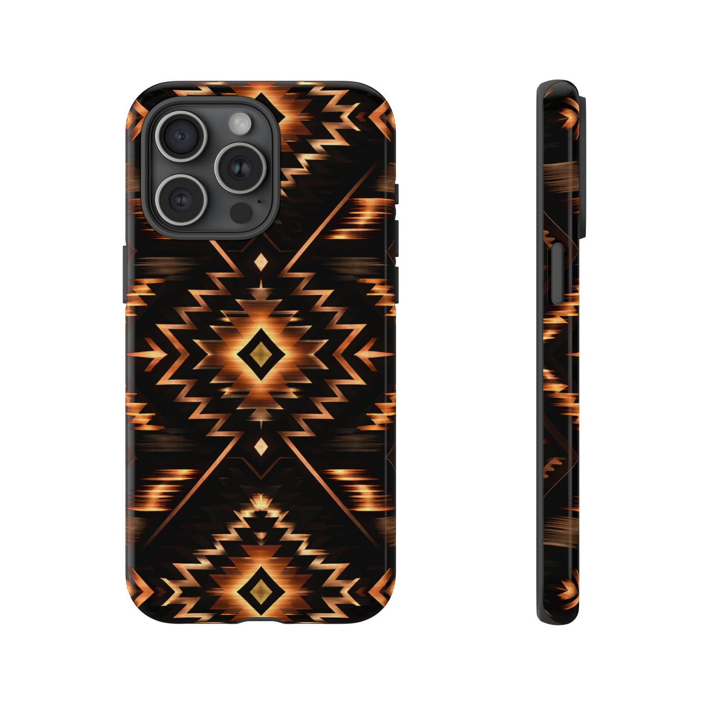 Black Gold Aztec Rug Tough Case