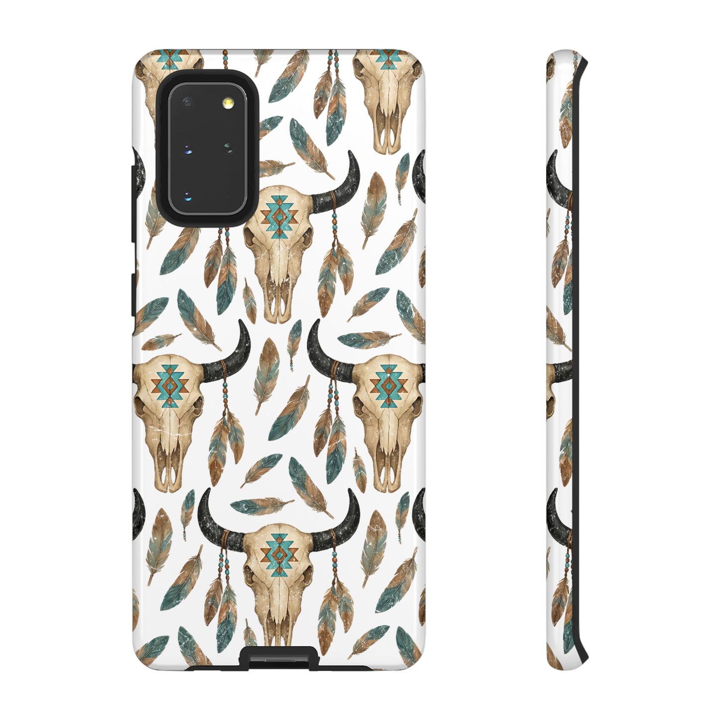 Aztec Feather Skull Tough Case