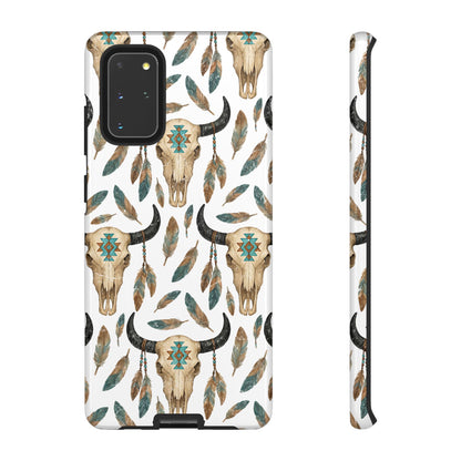 Aztec Feather Skull Tough Case