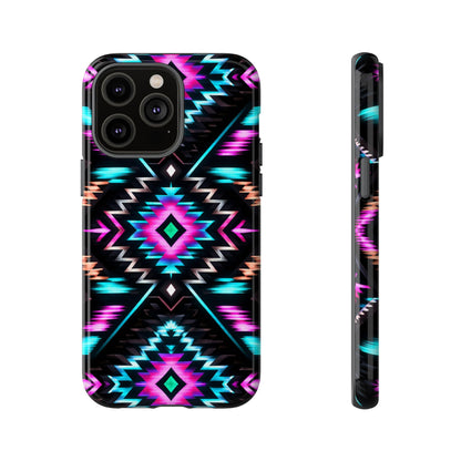 Black Neon Aztec Rug Tough Case