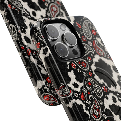 Paisley Cowhide Magnetic Case