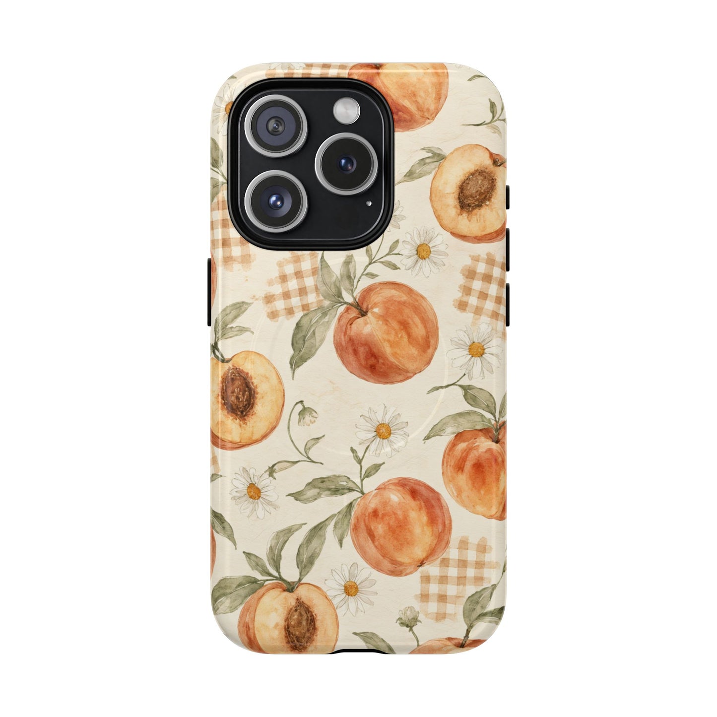 Peachy Gingham Magnetic Case