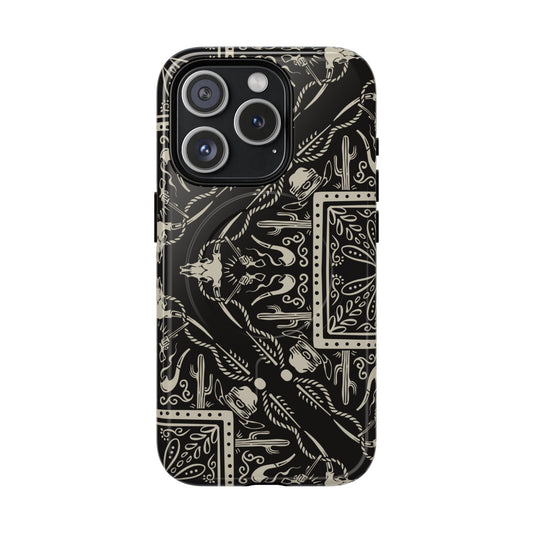 Western Black Bandana Magnetic Case