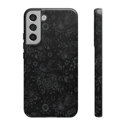 Western Noir Floral Hats Tough Case