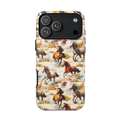Painted Horses White Tough Phone Case