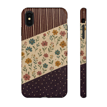 Fall Floral Stripe Tough Case