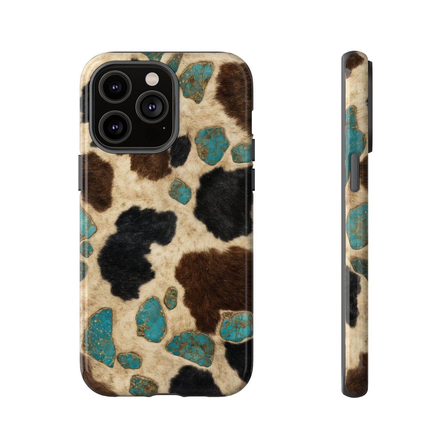 Turquoise Cowhide Tough Case
