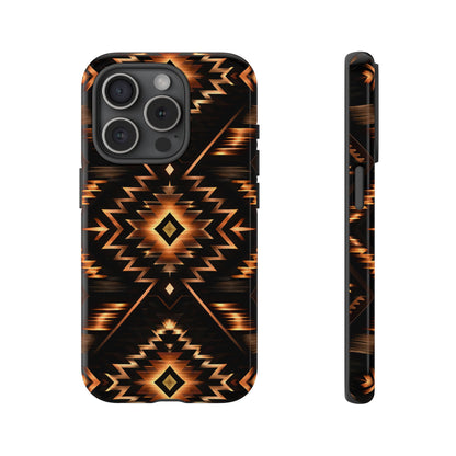 Black Gold Aztec Rug Tough Case