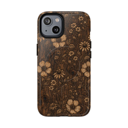 Floral Bark Magnetic Case