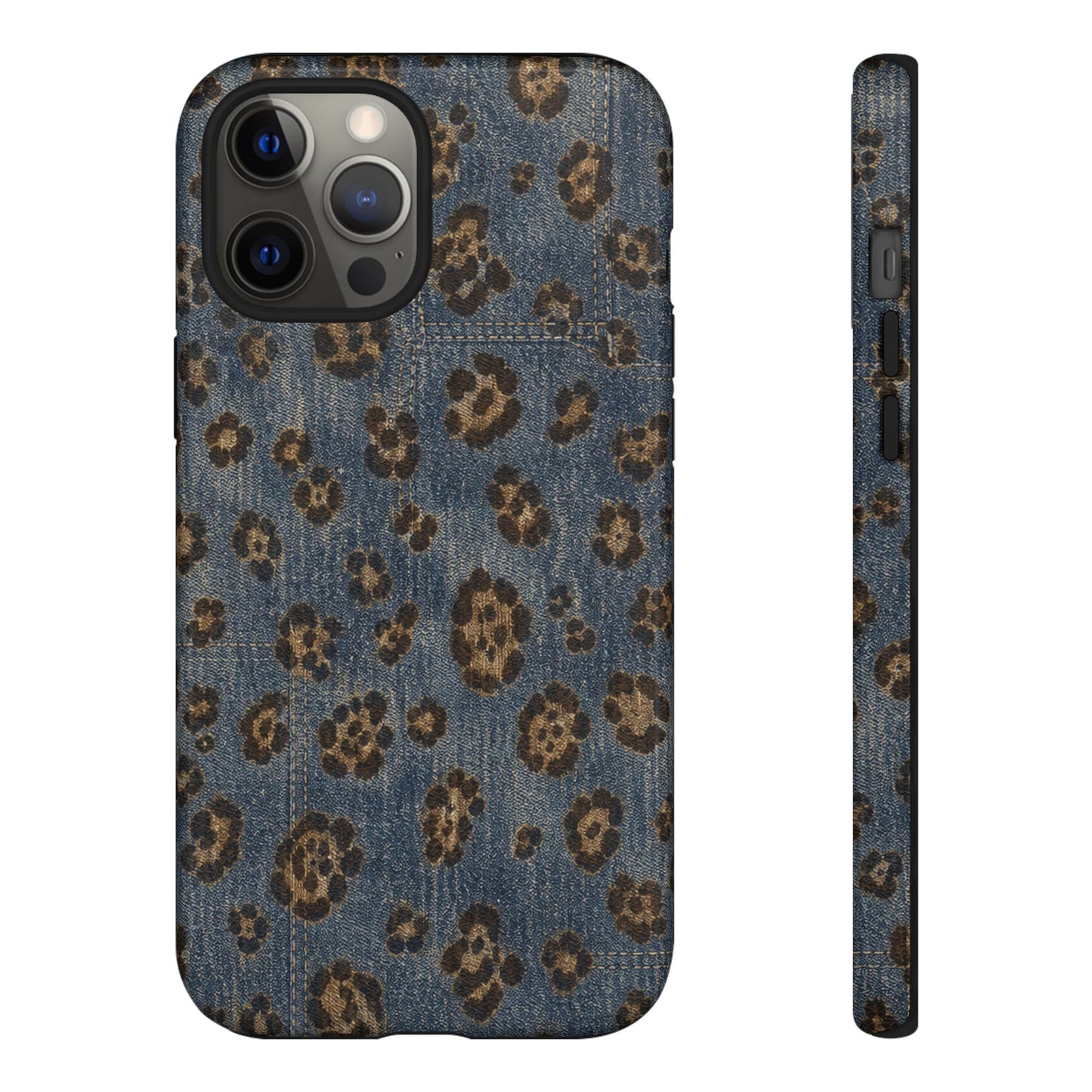 Denim Leopard Tough Case