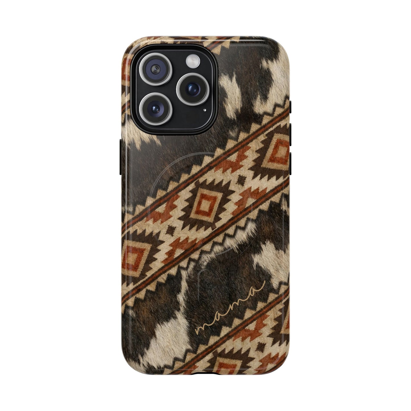 Cowhide Aztec Mama Magnetic Case