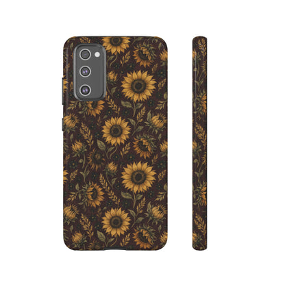 Burgundy Sunflowers Tough Case