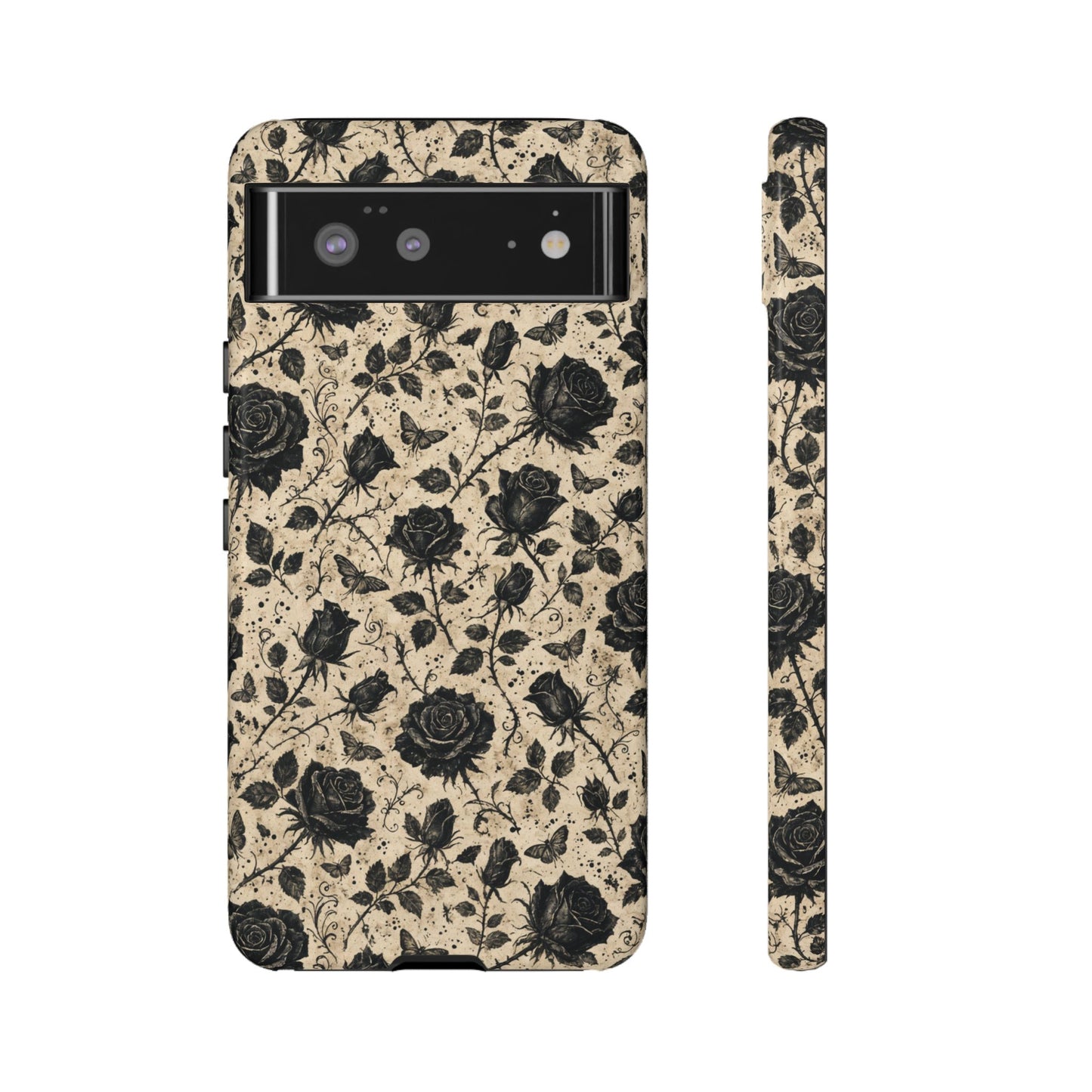 Black Rose Bone Tough Case