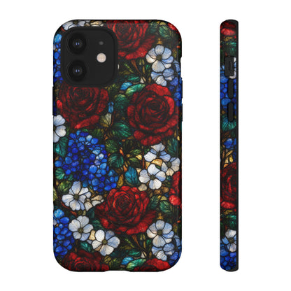 Patriotic Floral Glass Tough Case