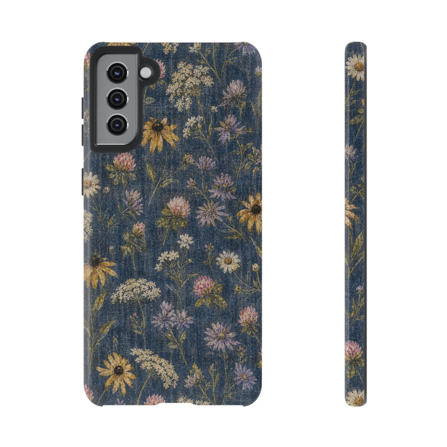 Denim Florals Tough Case