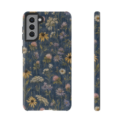 Denim Florals Tough Case