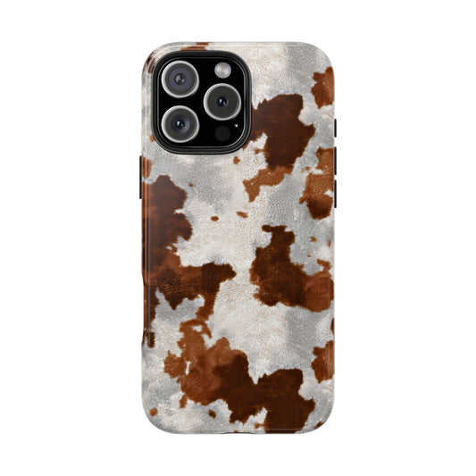 Brown Cowhide Phone Case