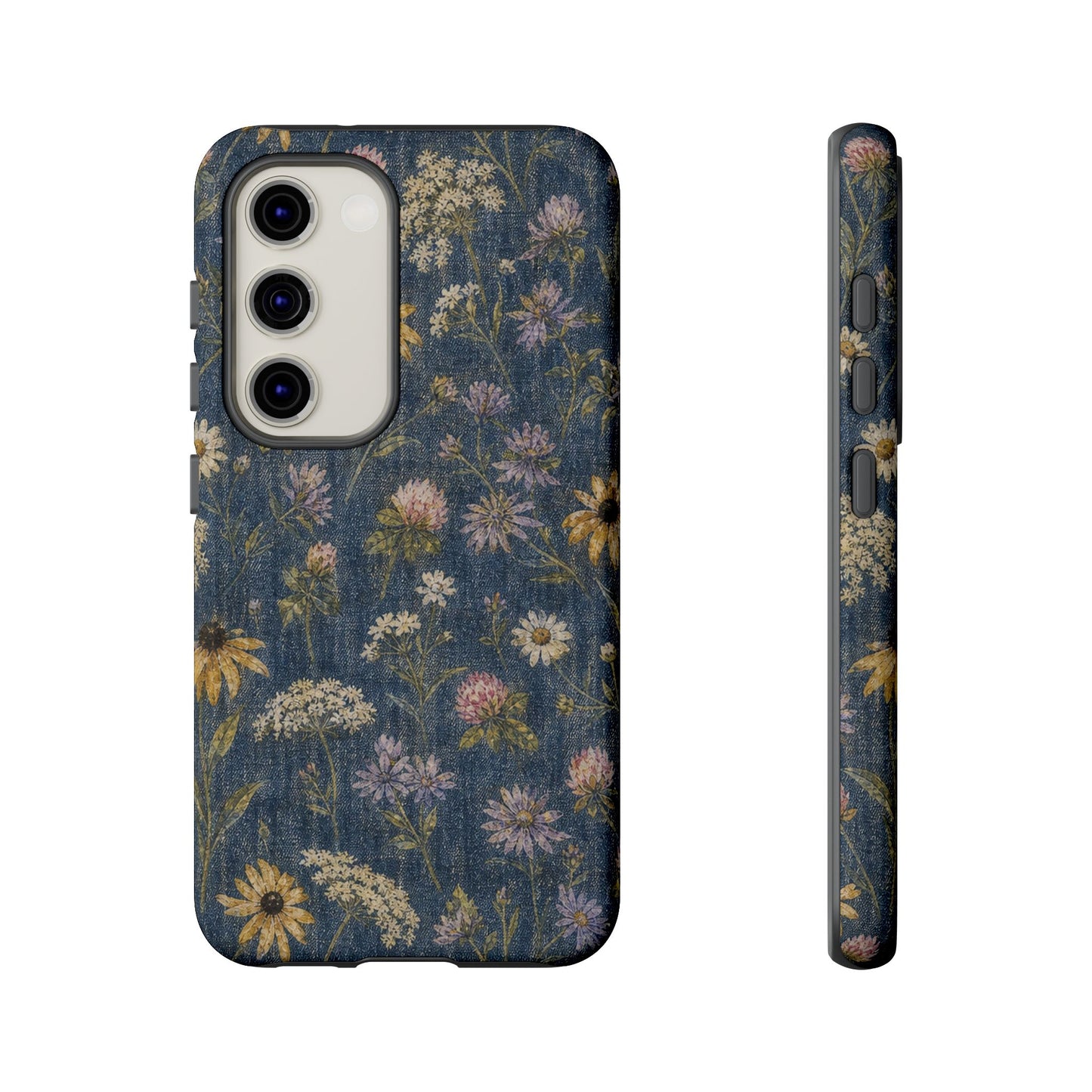 Denim Florals Tough Case