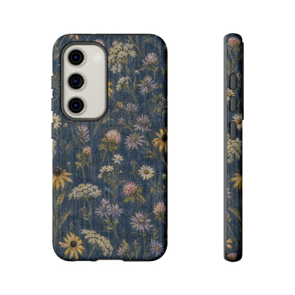 Denim Florals Tough Case
