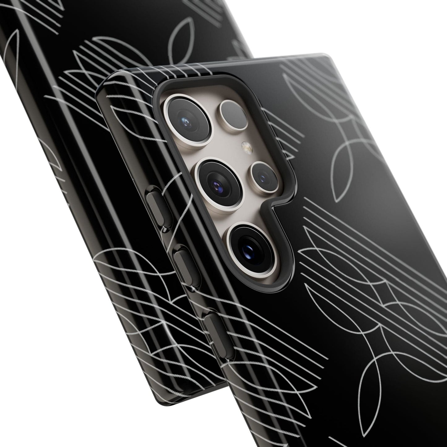 Boot Stitch Pattern Phone Case-Black