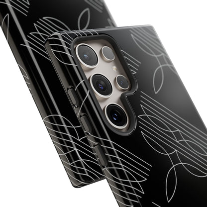 Boot Stitch Pattern Phone Case-Black