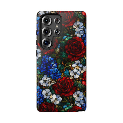 Patriotic Floral Glass Tough Case