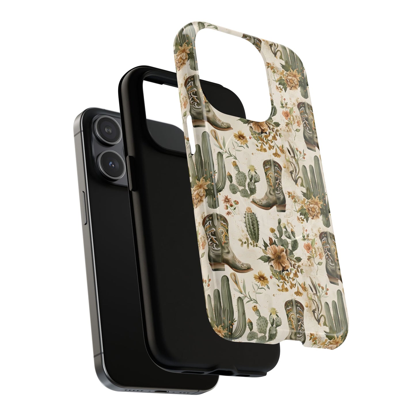 Sage Boots and Flowers Magnetic Case