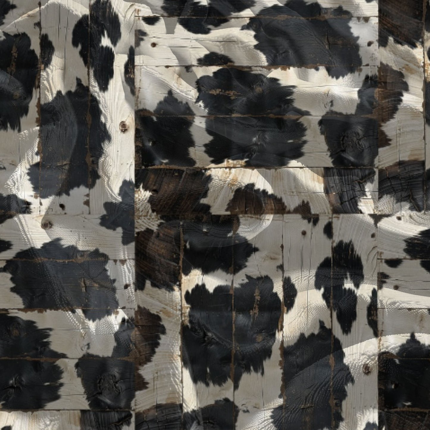 Black Wooden Cowhide Blanket