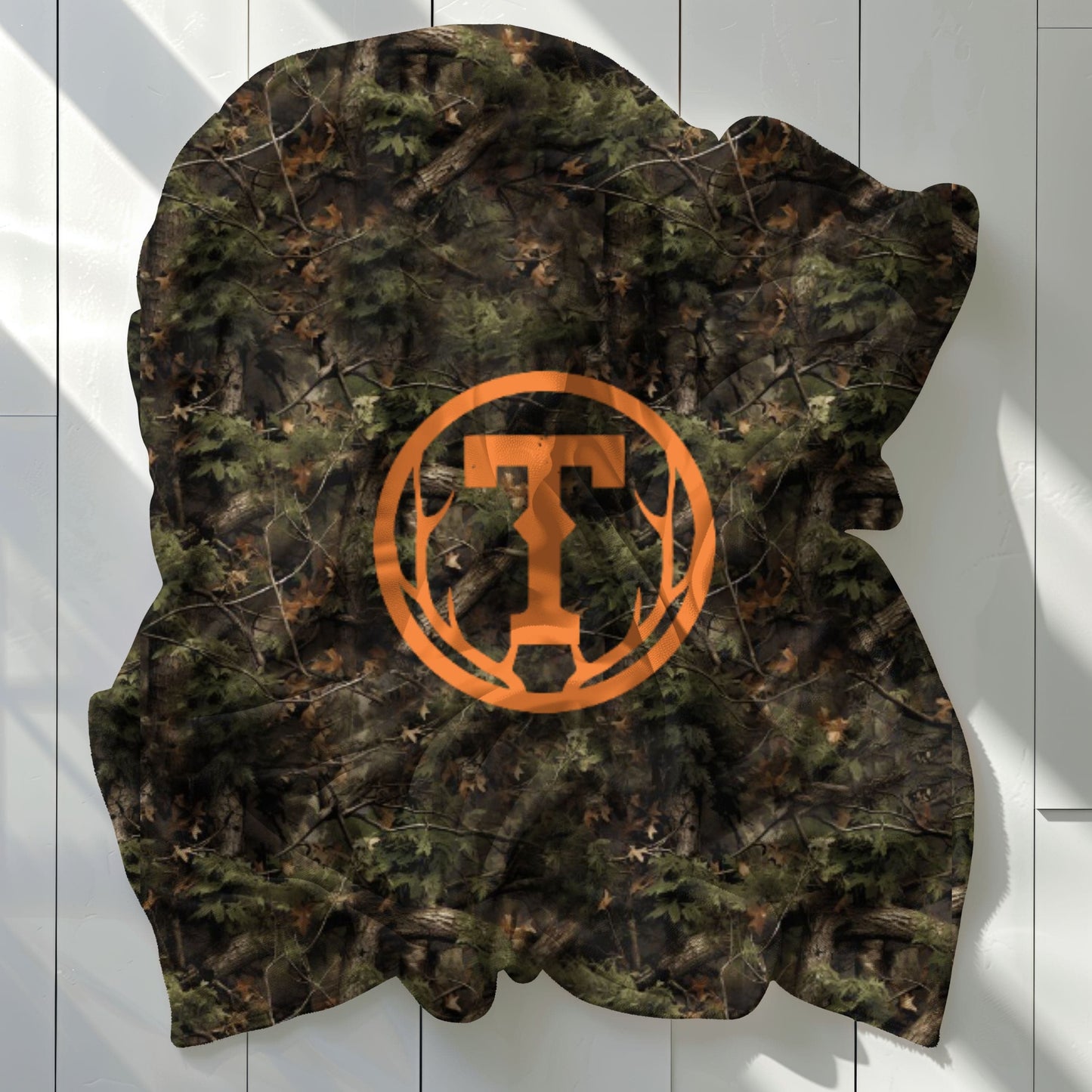 Antler Monogram Camo Blanket