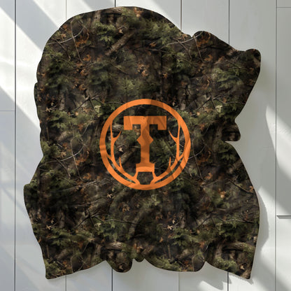 Antler Monogram Camo Blanket