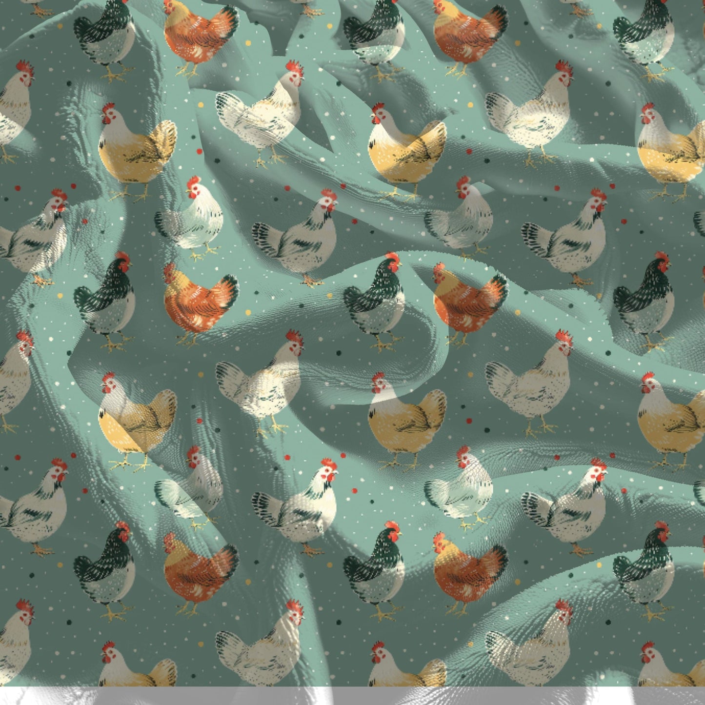 Polka Dot Chickens Blanket