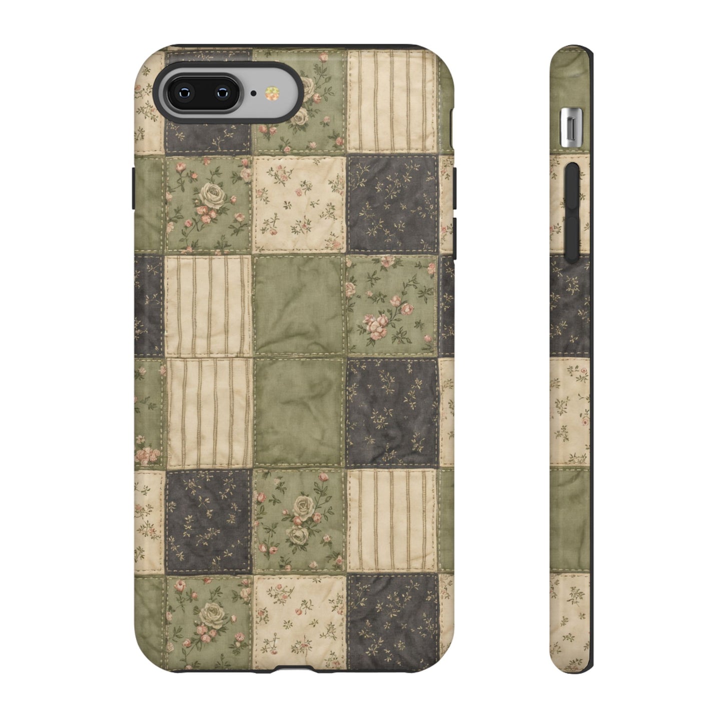 Sage Floral Patchwork Tough Case