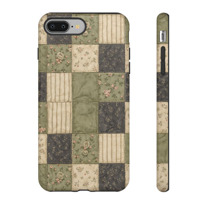 Sage Floral Patchwork Tough Case
