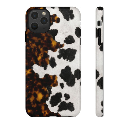 Tortoiseshell + Cowhide Tough Case