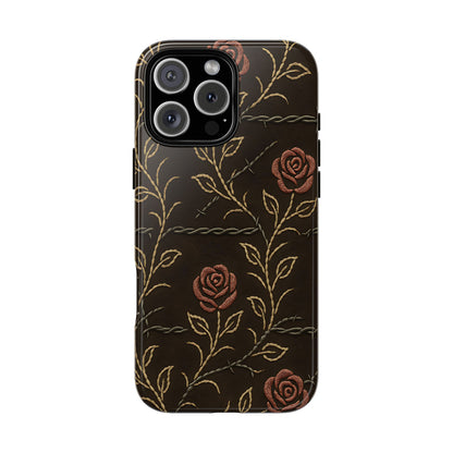 Barbed Wire Roses Tough Phone Case