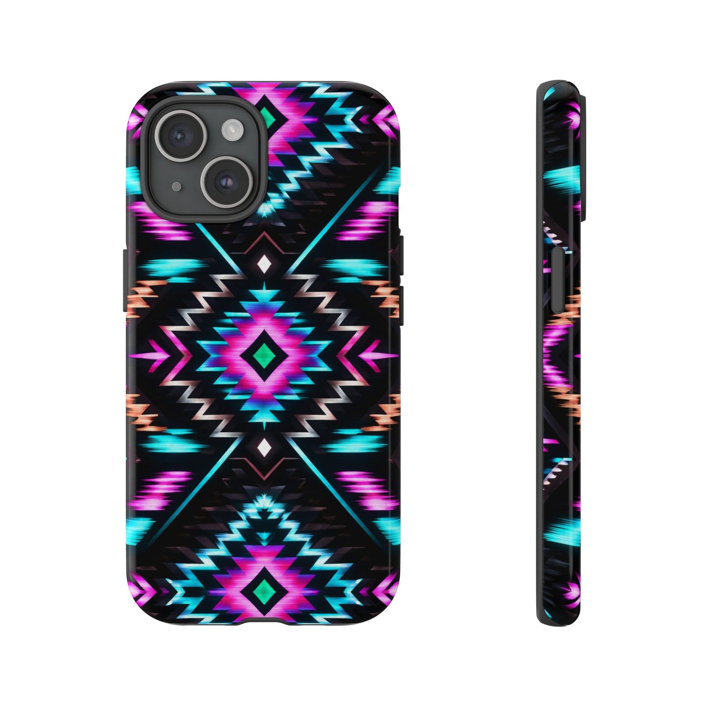 Black Neon Aztec Rug Tough Case