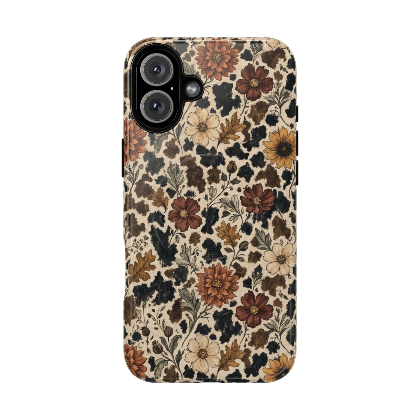 Autumn Cowhide Bloom Magnetic Case