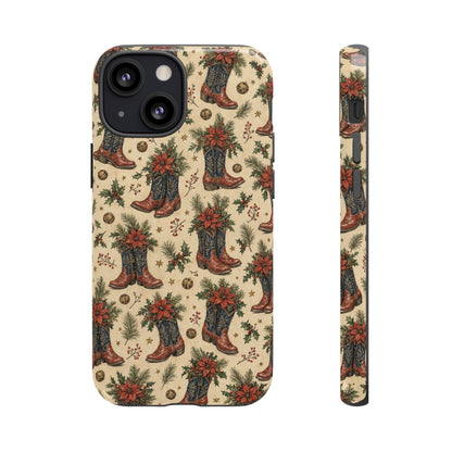 Poinsettia Boots Tough Case
