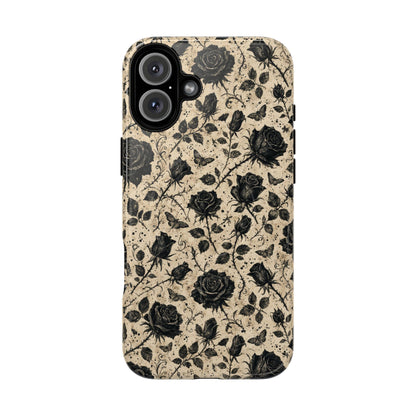 Black Rose Bone Magnetic Case