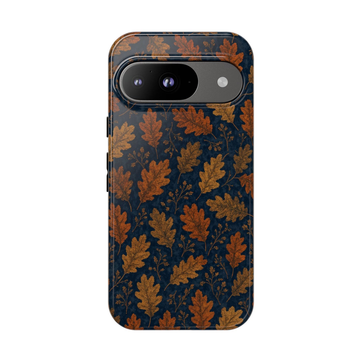 Navy Autumn Leaves Tough Case