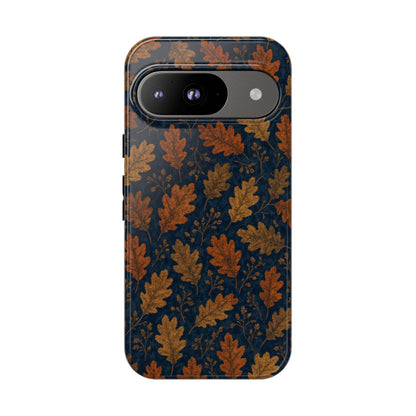 Navy Autumn Leaves Tough Case