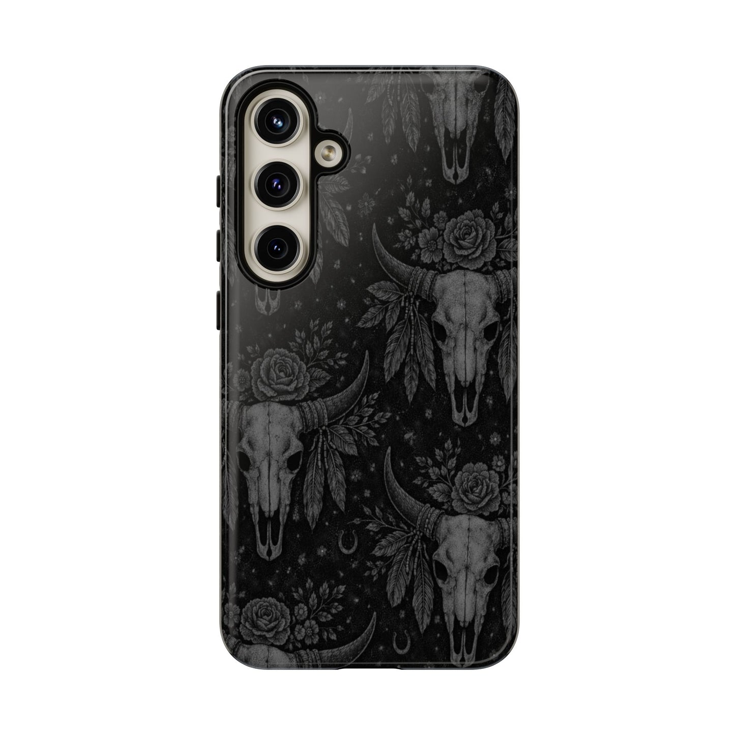 Western Noir Bull Skulls Tough Case