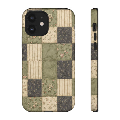 Sage Floral Patchwork Tough Case