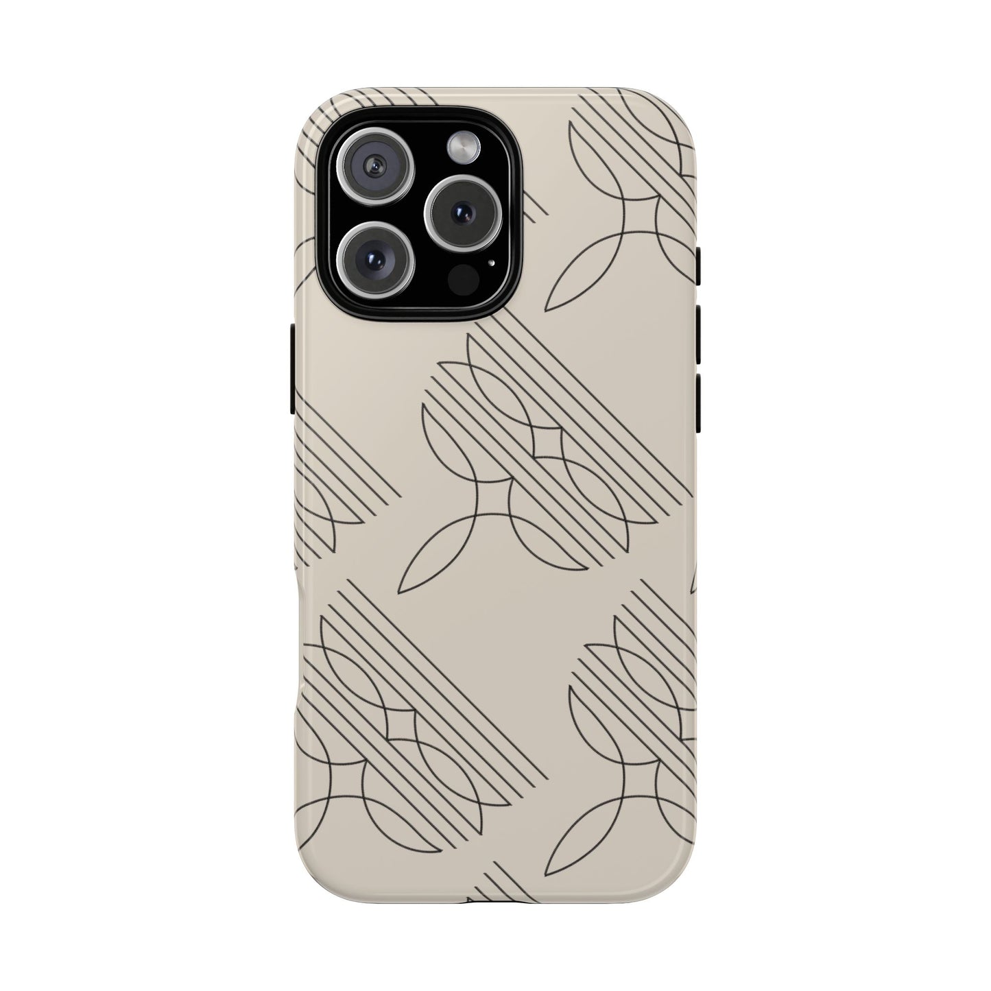 Boot Stitch Pattern Tough Phone Case-Beige