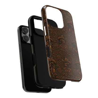 Tooled Skeleton Cowgirl Tough Case