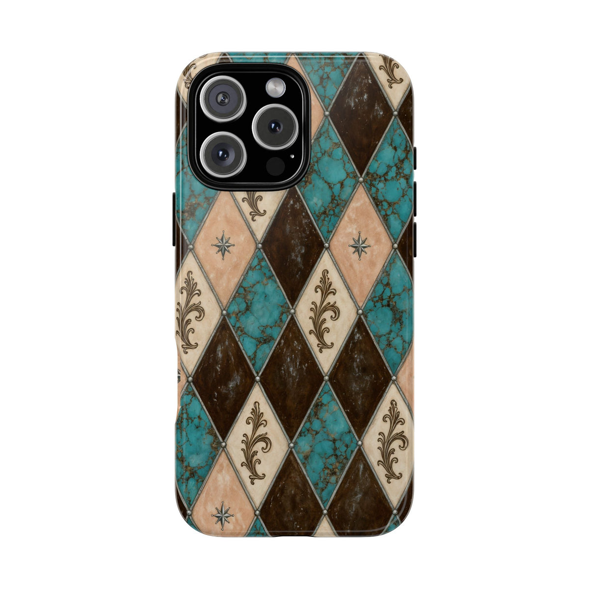 Turquoise Harlequin Tough Case