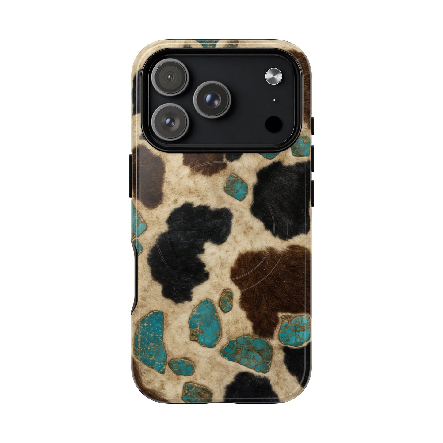 Turquoise Cowhide Magnetic Case