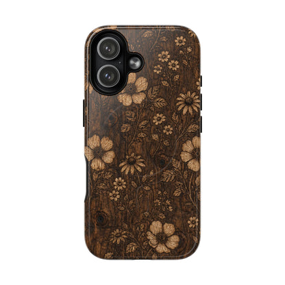 Floral Bark Magnetic Case