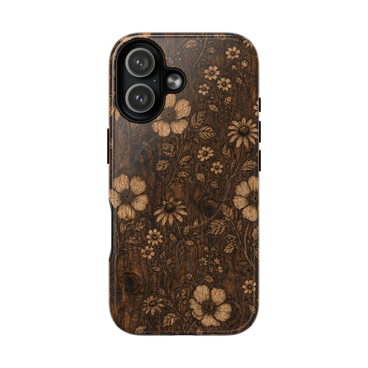 Floral Bark Magnetic Case